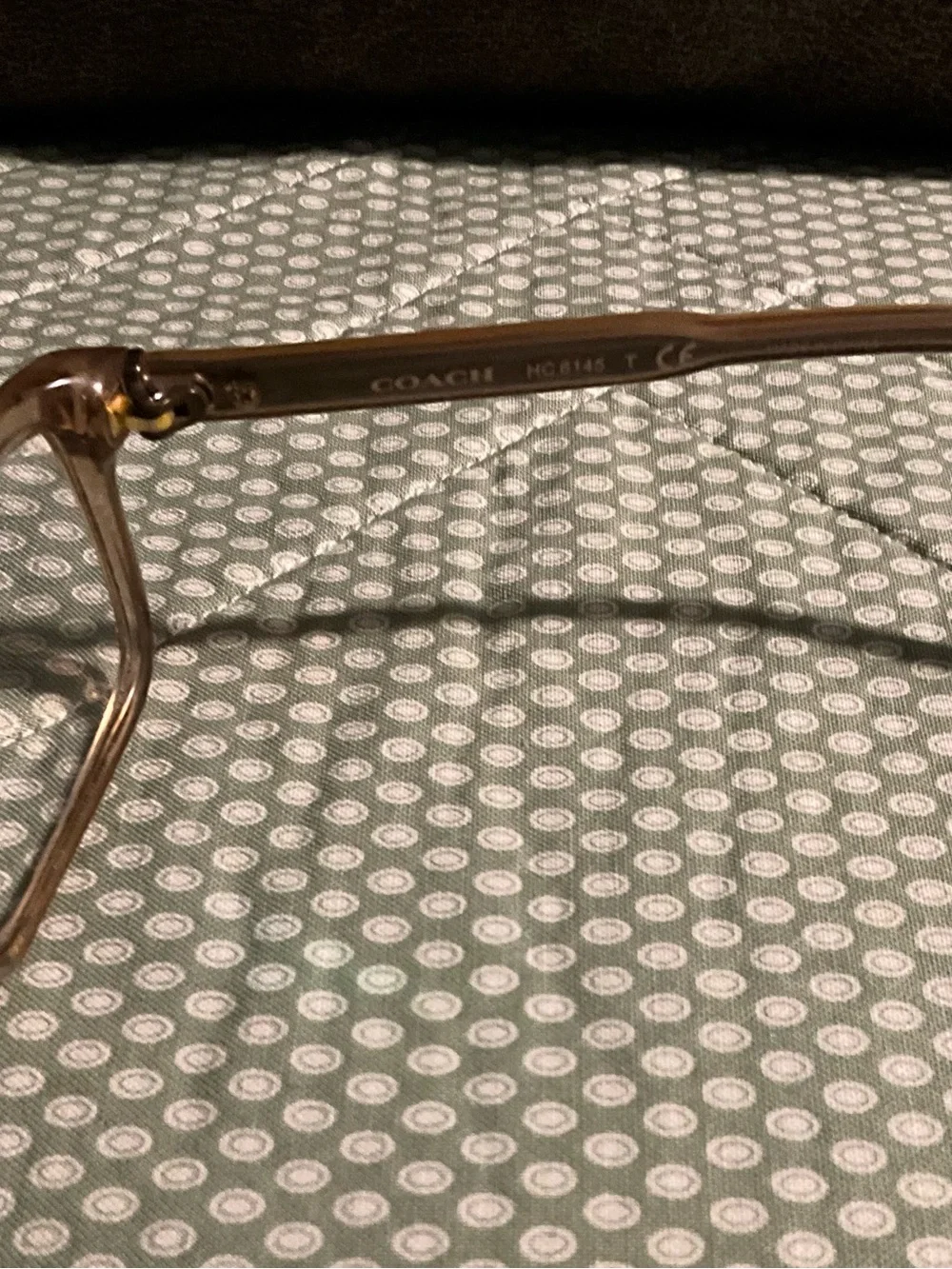 Coach Light Brown Translucent Rectangular Glasses
